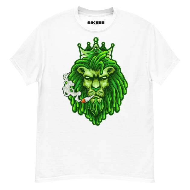 Green Lion Smoking Weed Unisex classic t shirt