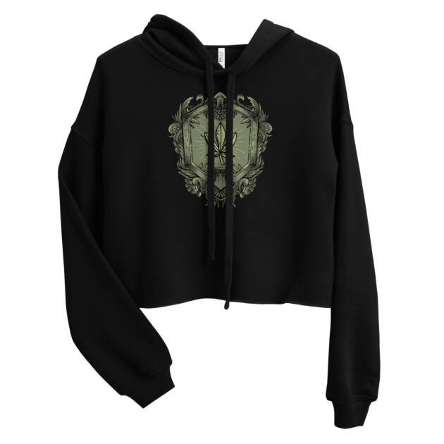 MARIJUANA LEAF Crop Hoodie