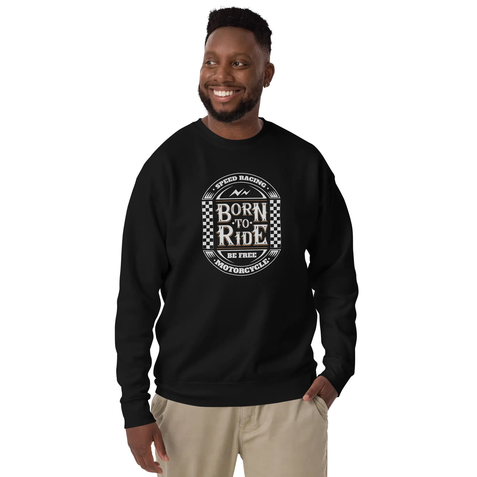 Born to Ride Unisex Premium Sweatshirt - Image 2