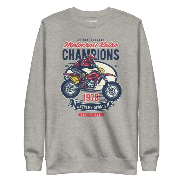 Motocross Retro Champions Unisex Premium Sweatshirt