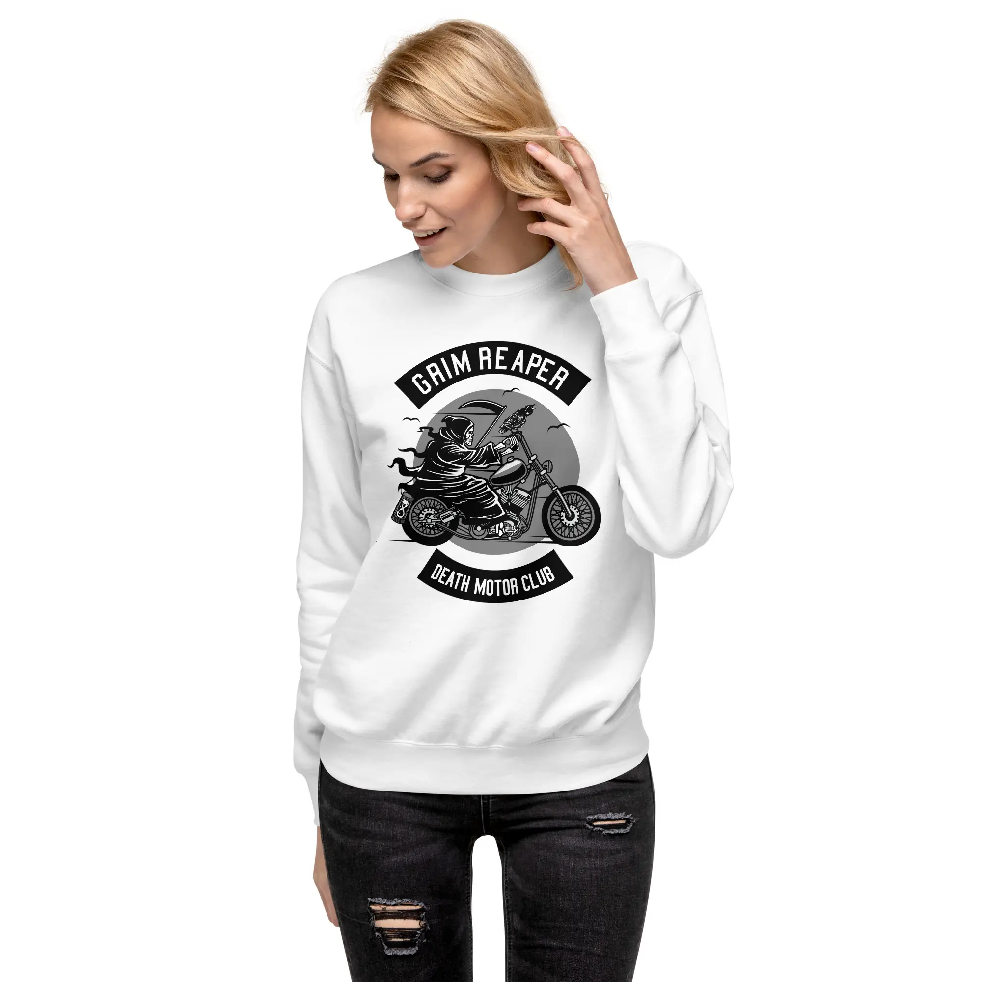 Grim Reaper Unisex Premium Sweatshirt - Image 2