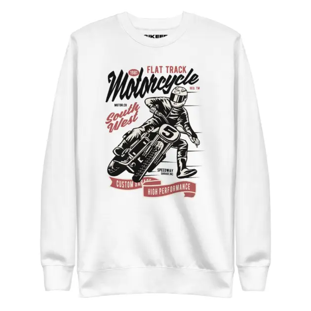 Flat track motorcycle Unisex Premium Sweatshirt