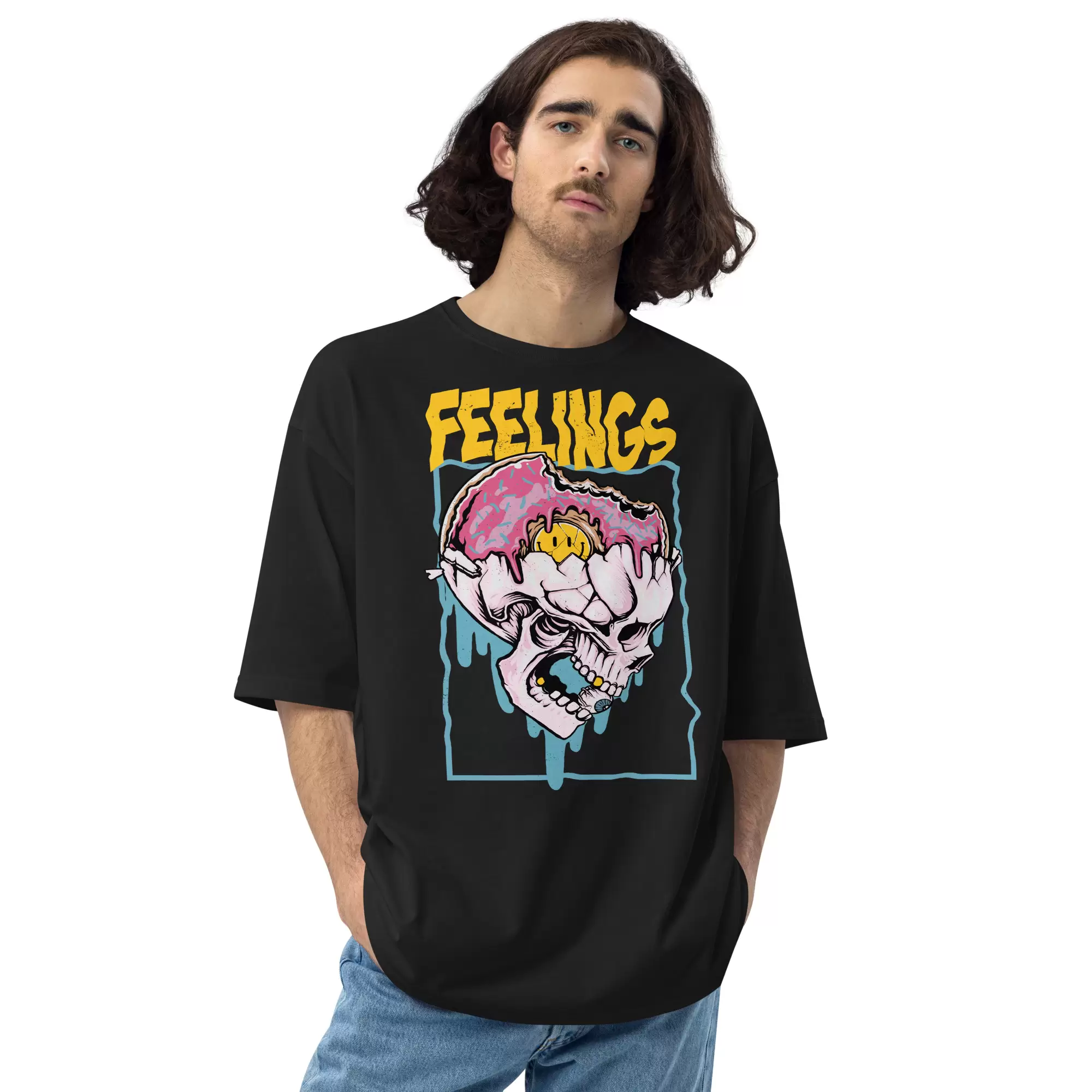 Feelings - men oversized t-shirt - Image 2