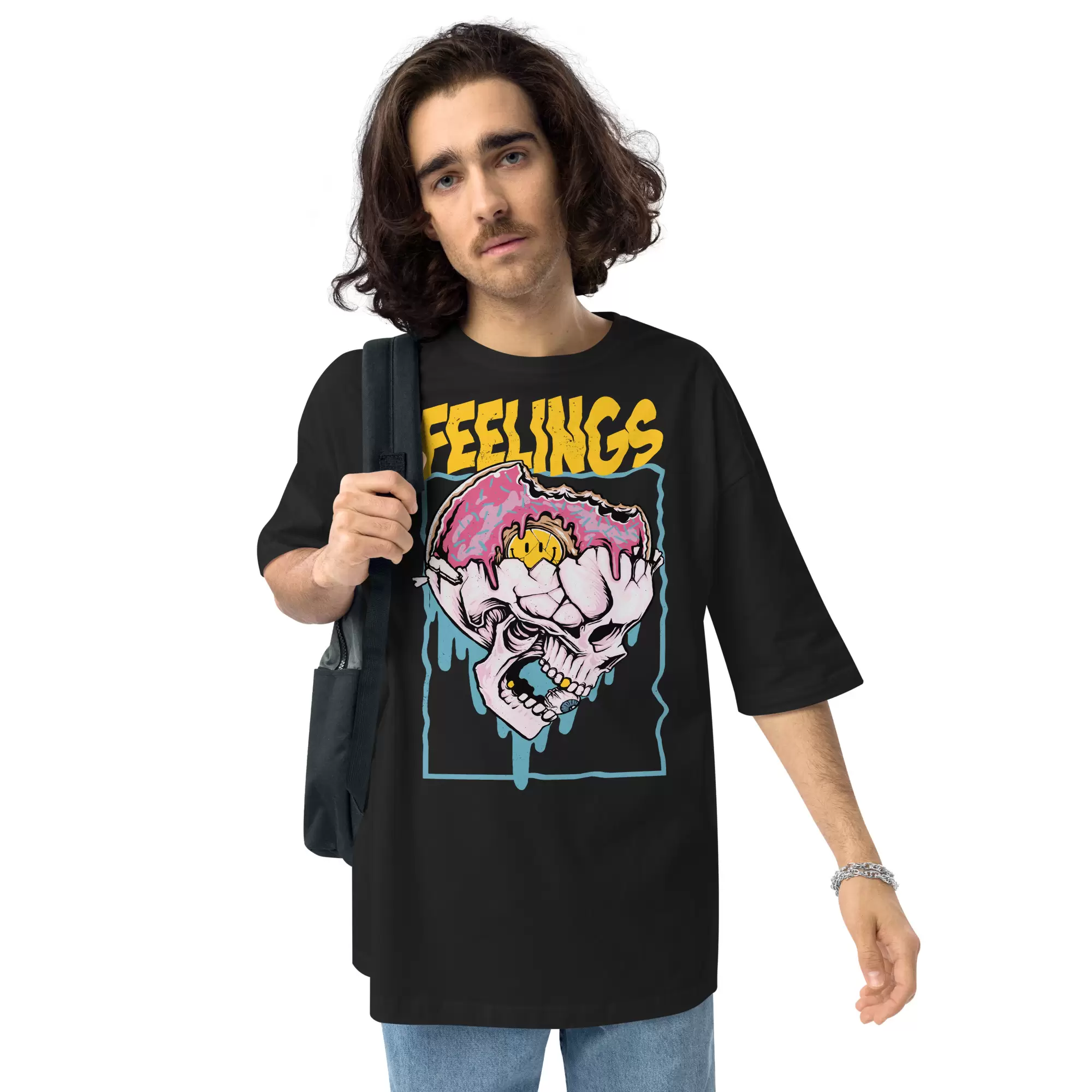 Feelings - men oversized t-shirt - Image 3