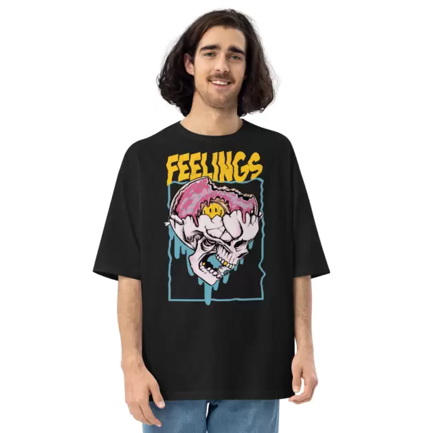 Feelings - men oversized t-shirt