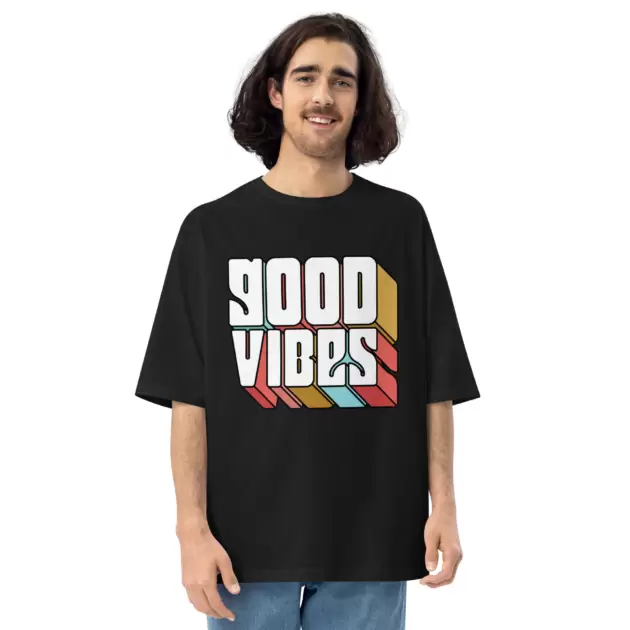 Good vibes - men oversized t-shirt